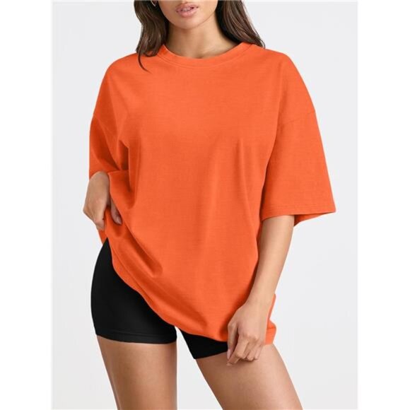 Casual Funky Style T-Shirt With Orange Shorts